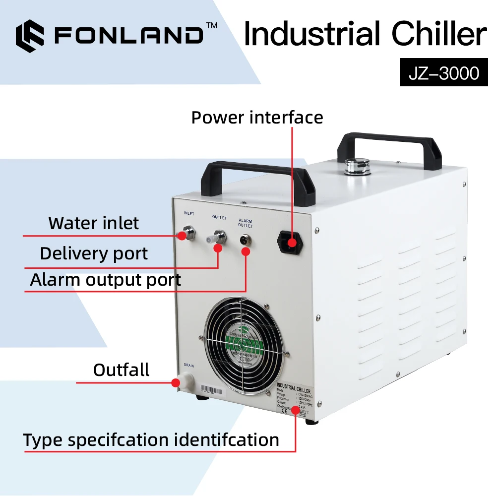 FONLAND JZ-3000 DG110V AG220V  - Laser Industrial Chiller review and price